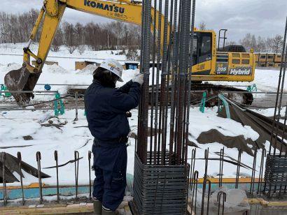 温浴施設 1F柱 超音波探傷検査状況 R8.2.10