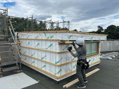 温浴施設PH 木下地取付状況 R8.8.19